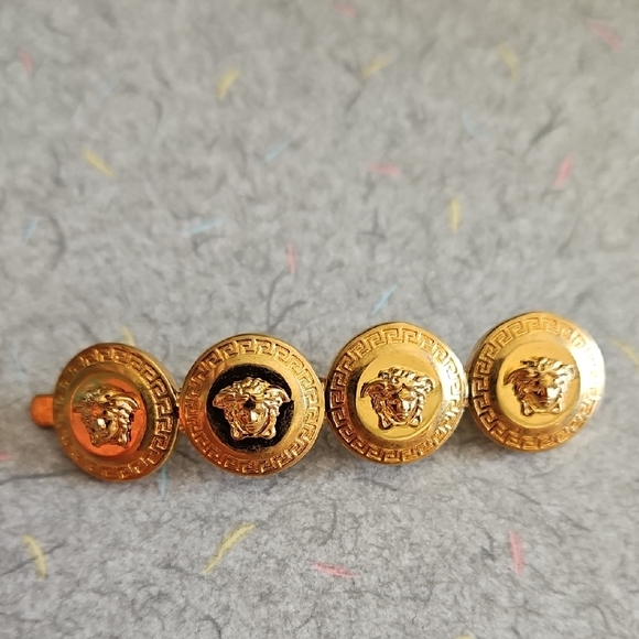 Versace Gold Medusa Hair Clip - Picture 14 of 14